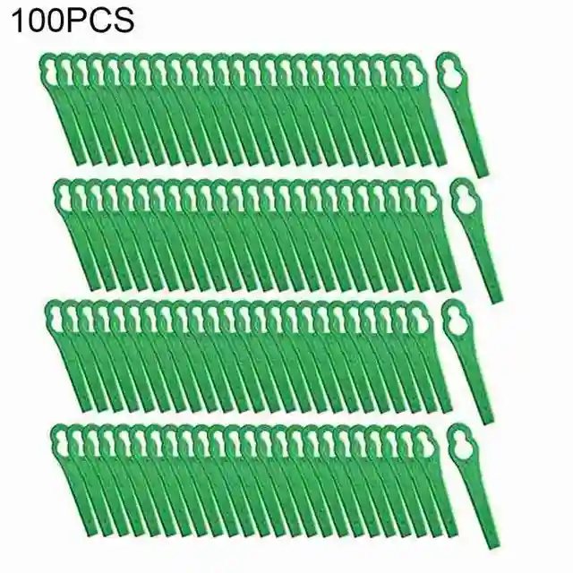 100 Pieces Replacement Trimmer Blade Einhell Plastic Blade Garden Lawn Garden Lace Mower Grass Einhell Gardening Tool green