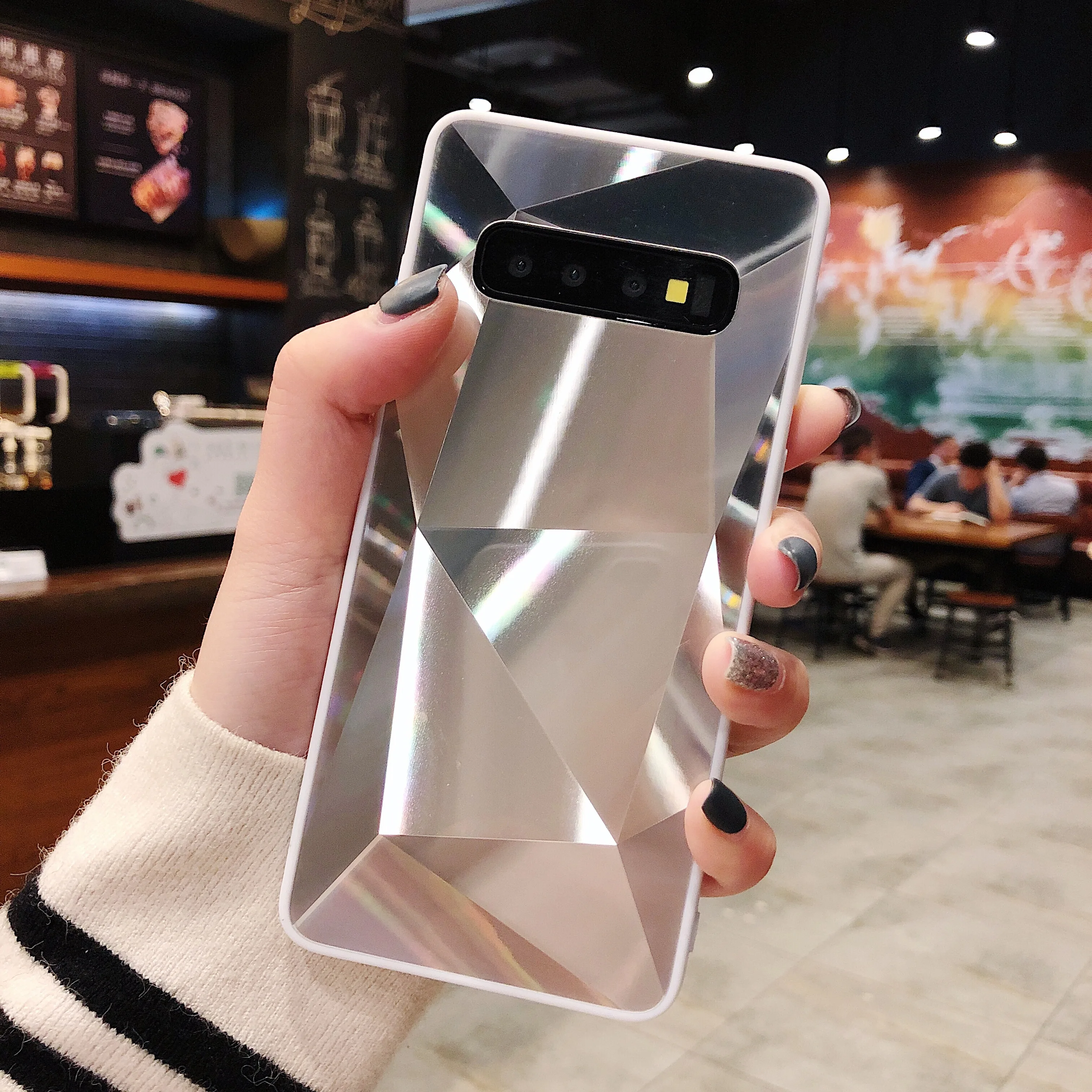 Luxury 3D Glossy Diamond Mirror phone Case for Samsung Galaxy S7 S8 S9 S10 S10E Note 8 9 10 Pro Lite Edge Plus Back Cover |