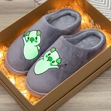 Милые домашние тапочки с героями мультфильмов; Мужская обувь; Новое поступление; милые теплые домашние тапочки со Свинкой; удобная зимняя обувь; Zapatos De Mujer; тапочки