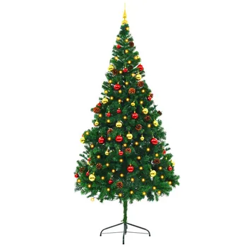 

Artificial Christmas tree Decorated balls LEDs Lighting Optical Fiber Luxury Christmas Tree Warm Light Xmas Artificial Tree