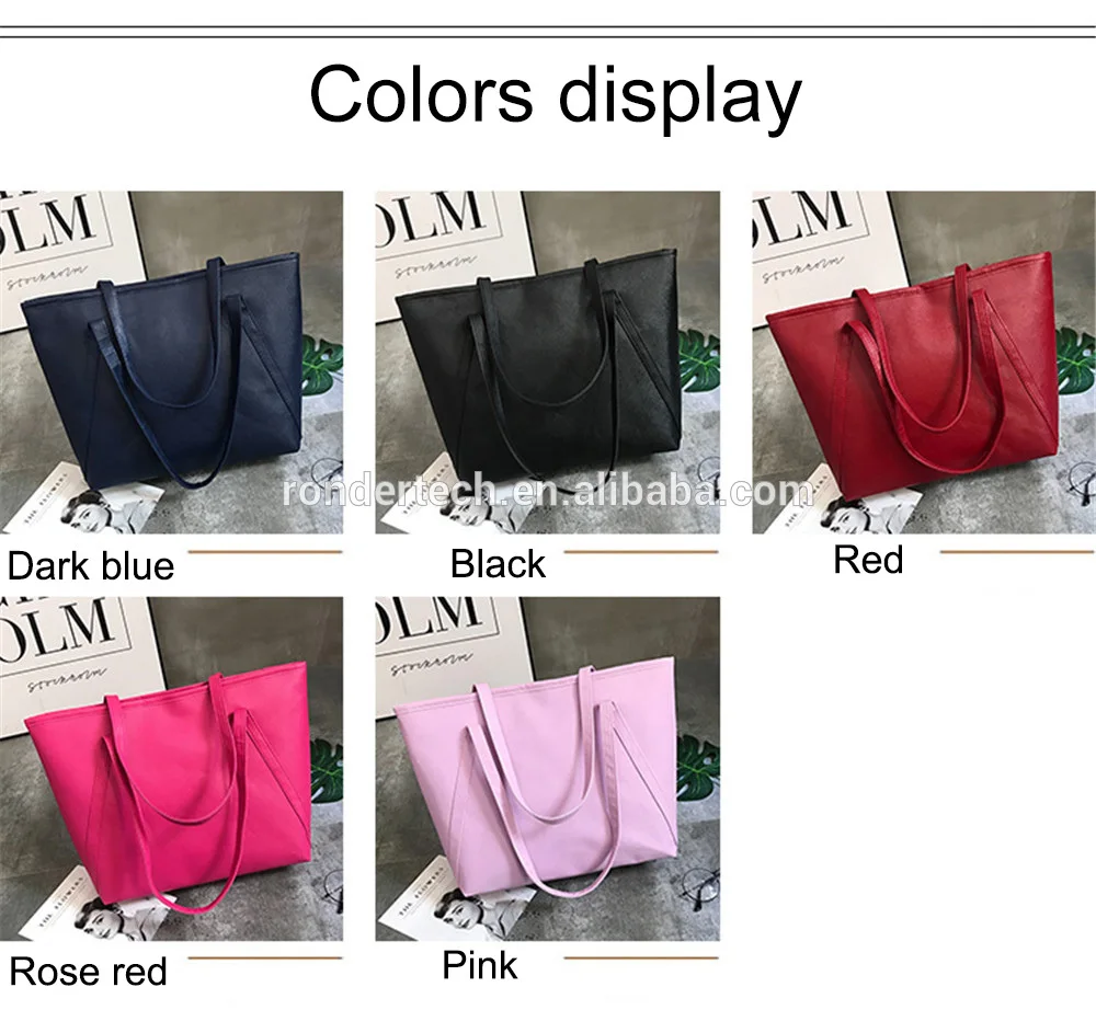 Adisputent Simple Women Shoulder Bags Large Capacity PU Leather Casual Tote Handbags For Women 2019 Shopper Bag bolsas feminina