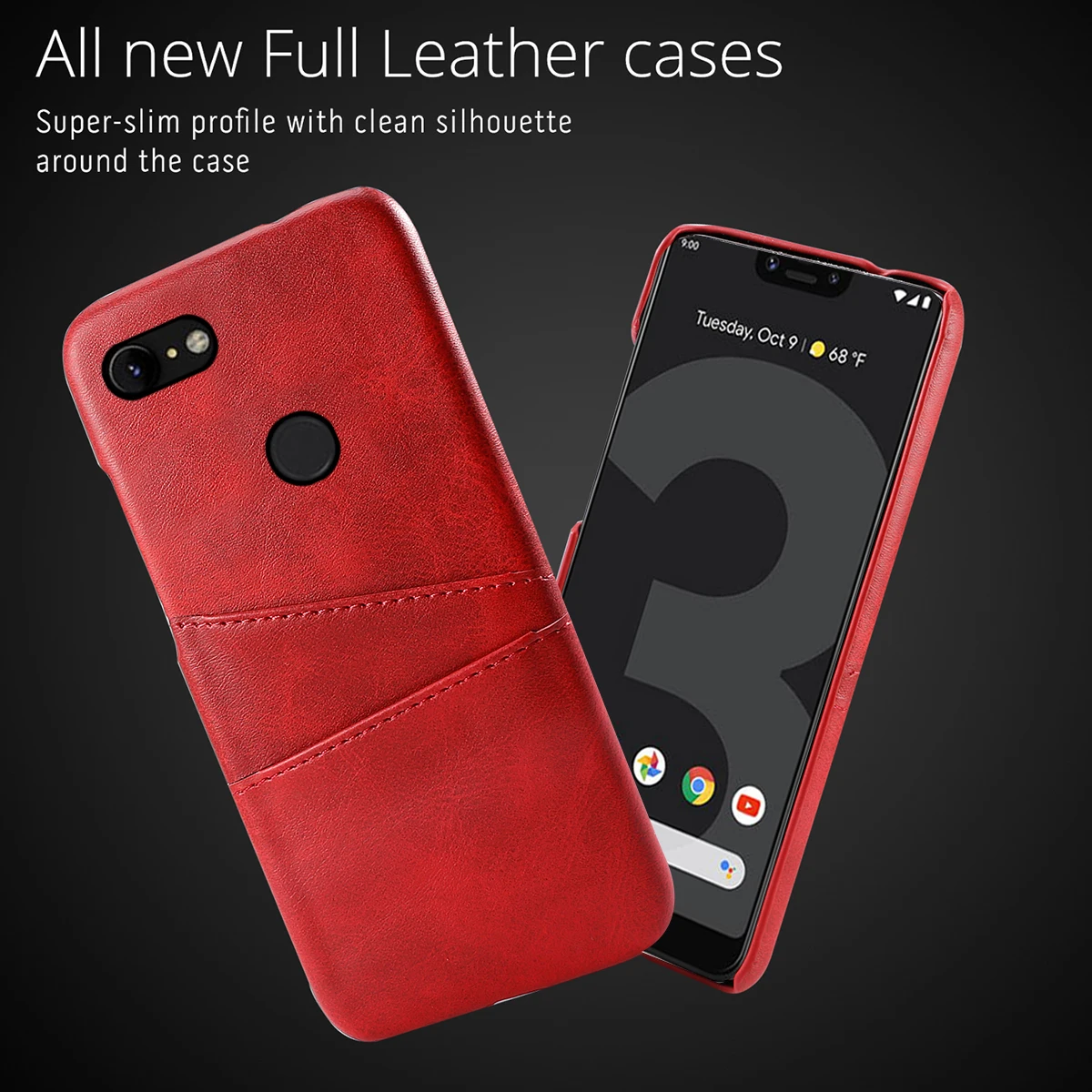 Для Google Pixel 3 3 XL 2 2 XL чехол в ретро-стиле до середины икры зерна из искусственной кожи тонкий компьютер жесткий чехол для Google Pixel 3A 3A XL 4 чехол держатель для карт