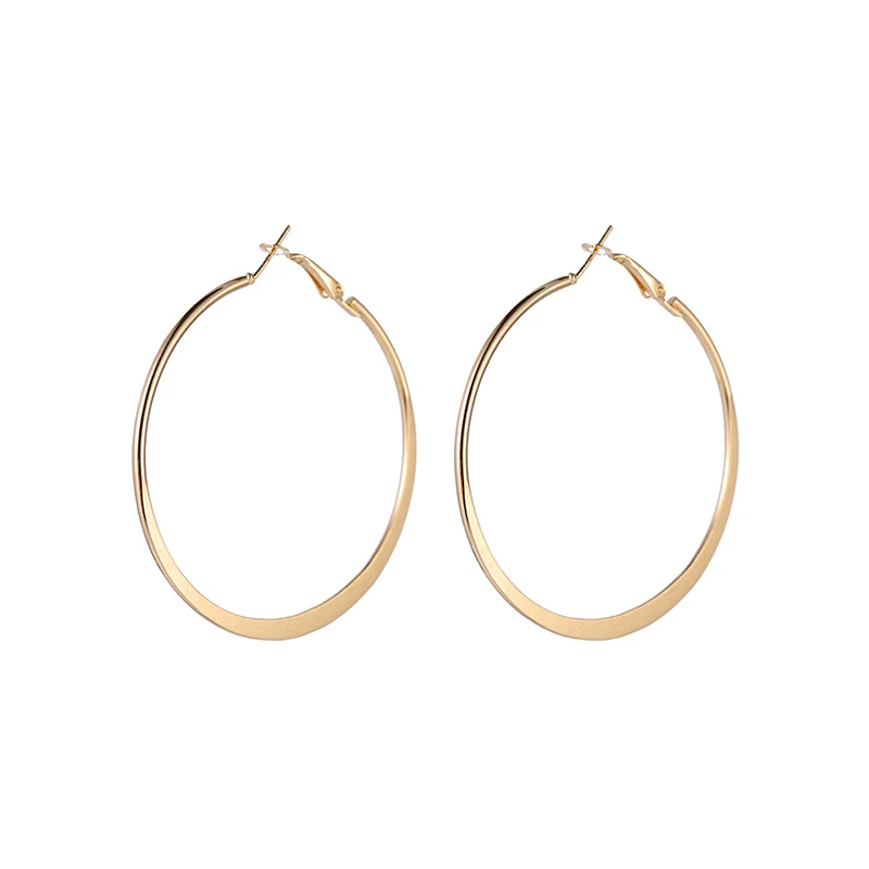 BLIJERY, 3 размера, трендовые большие серьги-кольца, геометрические круглые серьги для женщин, Brincos, Панк ювелирные изделия, подарок - Окраска металла: gold 45mm