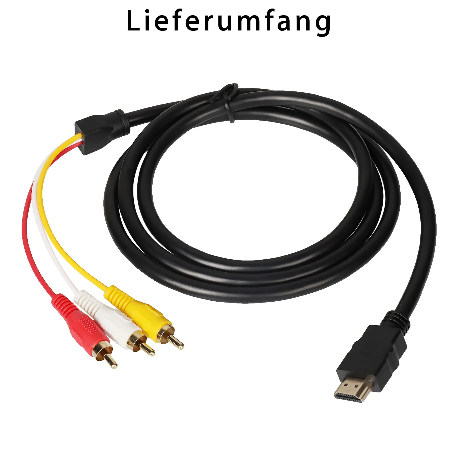 Горячая Распродажа Новый 1,5 м HDMI к 3RCA кабель красный желтый белый кабель Шнур 30AWG для соединение с ПК DVD монитор тв