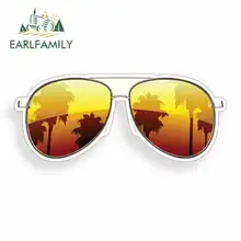 EARLFAMILY 13cm x 13cm for Sunset Sunglasses Anime Funny Car Stickers RV VAN DIY Fine Decal Bumper Trunk Truck Graphics Decal