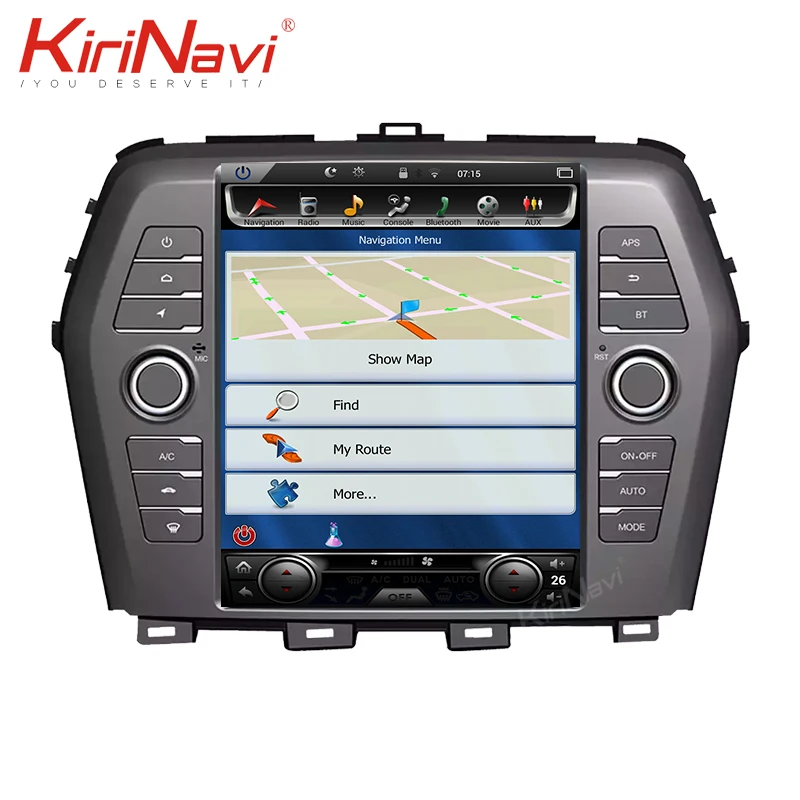 Автомагнитола KiriNavi в стиле Tesla с вертикальным экраном 10 4 дюйма Android 9 0 GPS