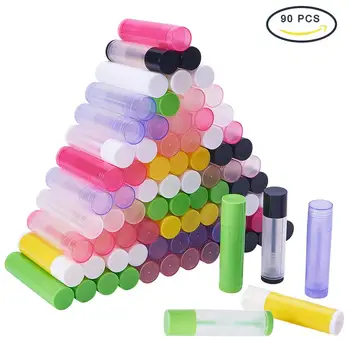 

1 Set DIY Empty Lipstick Bottle Lip Gloss Tube Lip Balm Tube with Cap 90pcs/set