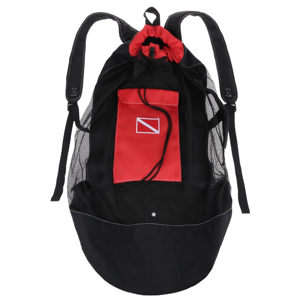 Mesh 400D Oxford Fabric Scuba Diving Snorkeling Mesh Backpack Dive Gear Dry Bag Sack Pack Scuba Diving Mesh Backpack 