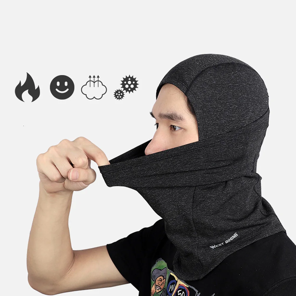 WEST BIKING для мужчин и женщин, теплая маска для лица, защитная маска Skullcap для лыжного велоспорта