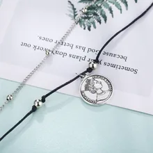 Европа и Америка стиль Цзяо Ши pin поставка товаров креативный Ретро голова штамп Кулон ножной браслет набор из двух предметов