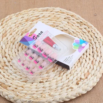 

Stall Hot Selling round False Nail Patch, This Paper Highlights False Nail quan tie with Glue Finished Product Nail Sequins