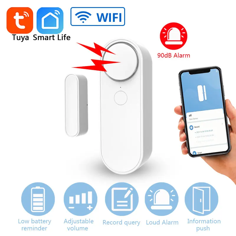 Умная система оповещения о независимости Tuya WiFi датчик для двери функция