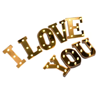 

New DIY Letter I LOVE YOU Night Lights Marquee Sign Alphabet Wall Hanging LED Light Home Wedding Birthday Party Decor