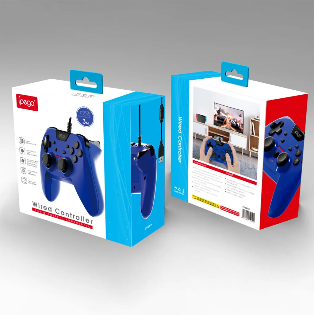 Лидер продаж iPEGA PG-SW012 Проводные игровые контроллеры геймпады двойной вибрации турбо для переключателя PS3 ПК Android дропшиппинг