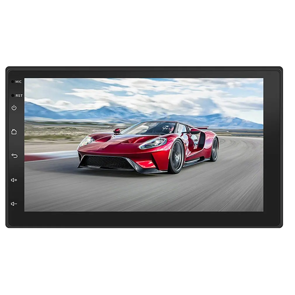 2Din 7 дюймов автомобиля Android 8,1 плеер 4 ядра 1+ 16G автомобильный стерео Gps, Wi-Fi, Беспроводной Mp5 плеер Fm Usb Aux
