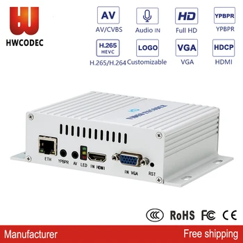 

HWCODEC H5110B IPTV Encoder MPEG4 1080P HDMI/YPbPr/VGA/CVBS H264 H.265 Live Streaming Encoder for YouTube, Facebook