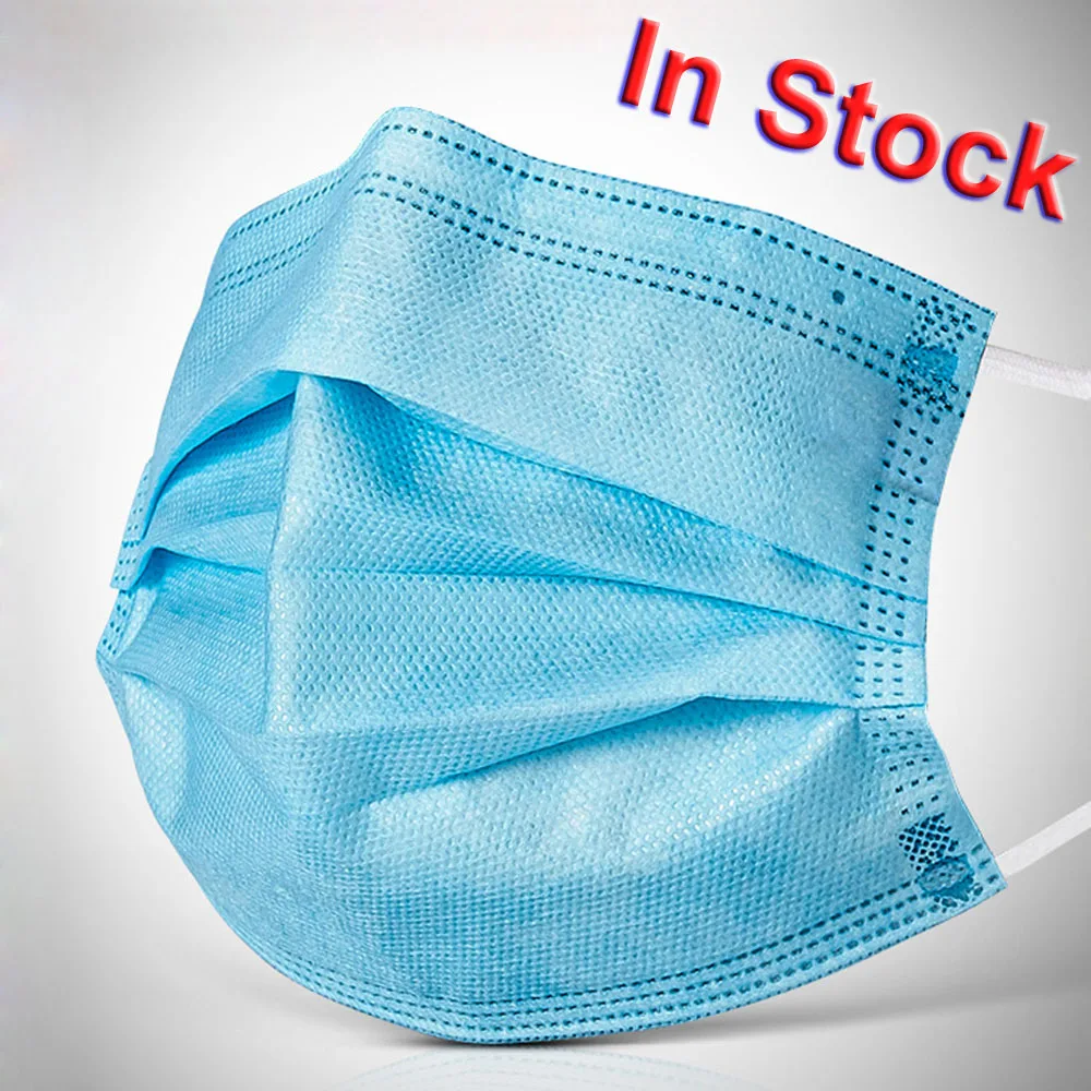 

50/100/200pcs Disposable Mask Three-Layer Non Woven Anti Dust Anti-Fog Face Mouth Masks Protective Mask