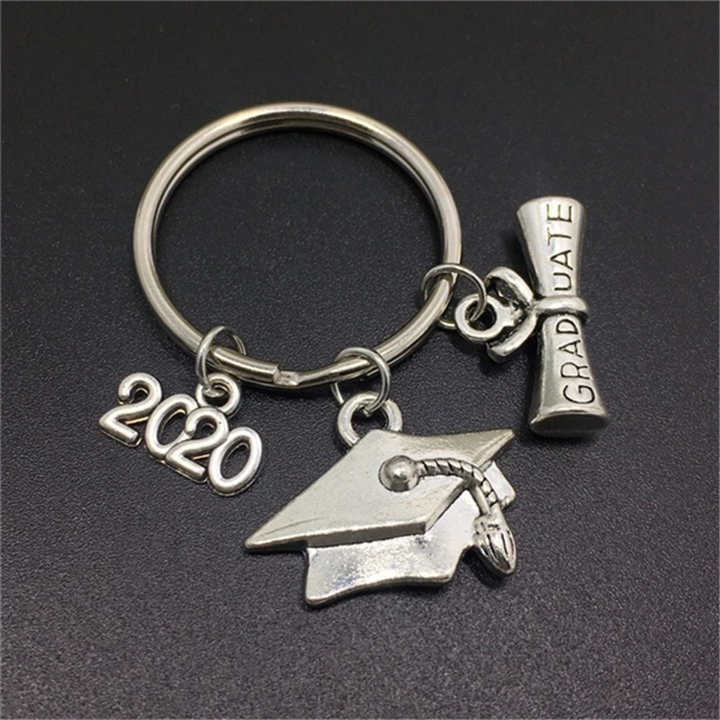 

2020 Graduate Diploma Graduation Cap 2020 School Pendant Diy Handmade Men Car Keychain Women Keychain Gift