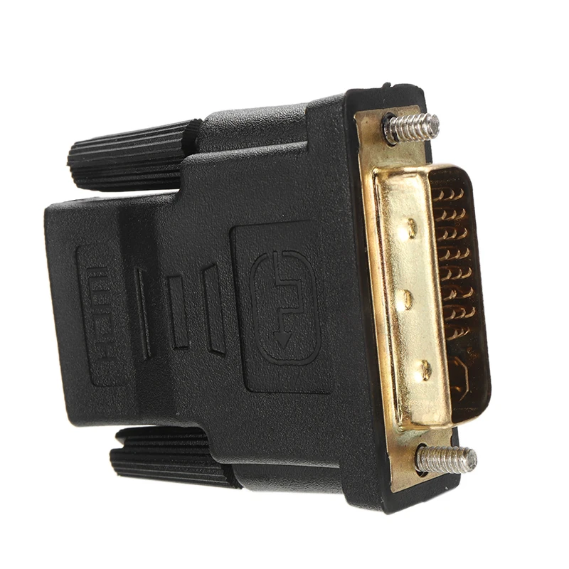 Новинка DVI I адаптеры Black Dual Link (24 + 5 pin) Стандартный переходник папа HDMI мама для HDTV LCD