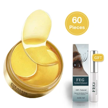 

60pcs Hyaluronic Acid Repair Eye Patches Remove Dark Circles Moisturizing Eye Mask Crystal Collagen Gel Mask Eye Skin Care