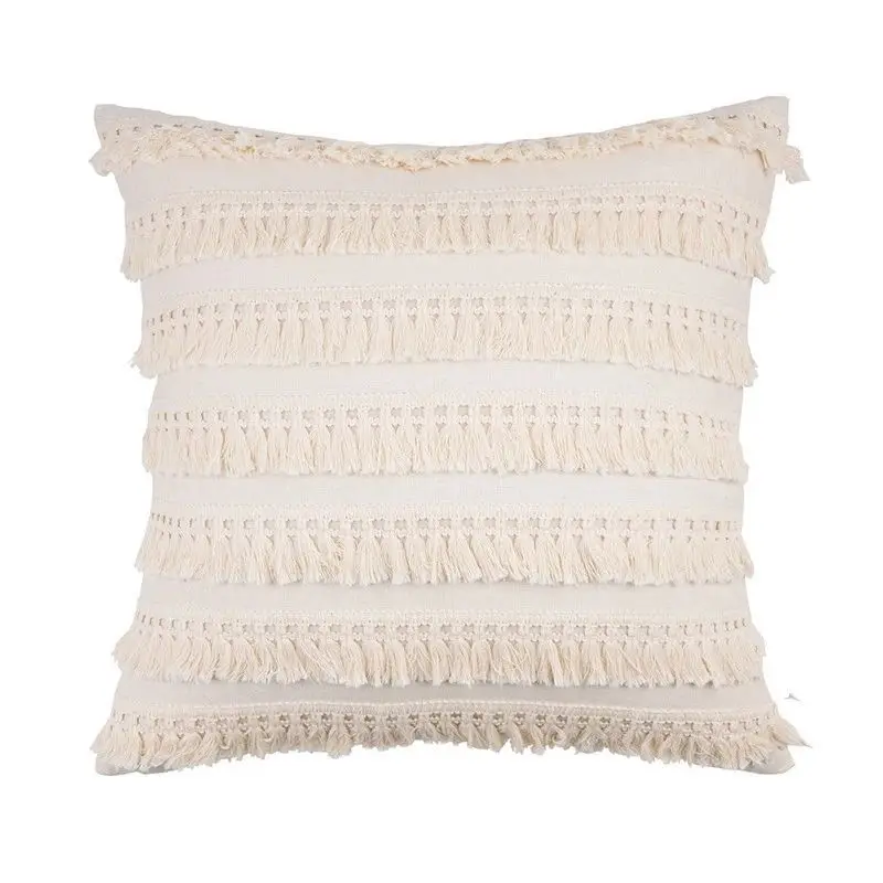2022 New Tassel Hug Pillowcase Wave Nordic Style Home Living Room Sofa Decorative Cushion Pillowcase 