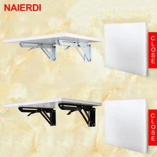 NAIERDI – Support d'angle pliant, 2 pièces, étagère triangulaire de 8 à 20 pouces, Support lourd et réglable, matériel pour meubles de Table et banc