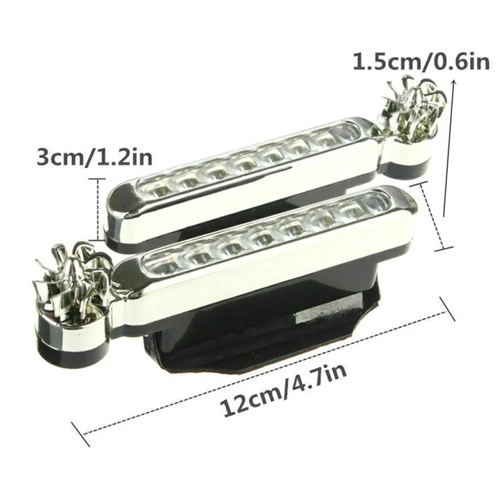 1PCS 8 LED DRL Daylight Headlight Lamp Wind Power Generation Car Daytime Running Lights Decorative Light Waterproof Durable 1PCS 8 LED DRL Daylight Headlight Lamp Wind Power Generation Car Daytime Running Lights Decorative Light Waterproof Durable