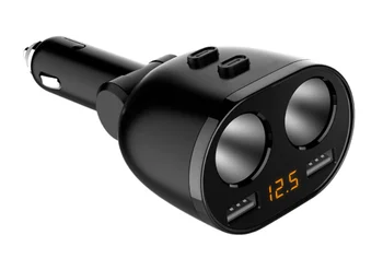 

50pcs Dual USB Car Cigarette Lighter Splitter Socket Adapter Auto Car USB Plug Converter