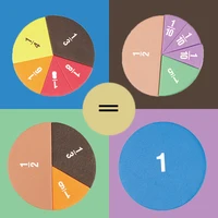 51pcs Circular Fractions Counting Preschool Montessori Education Math Toys Kids Early Education Math Operation Educational Toys 2