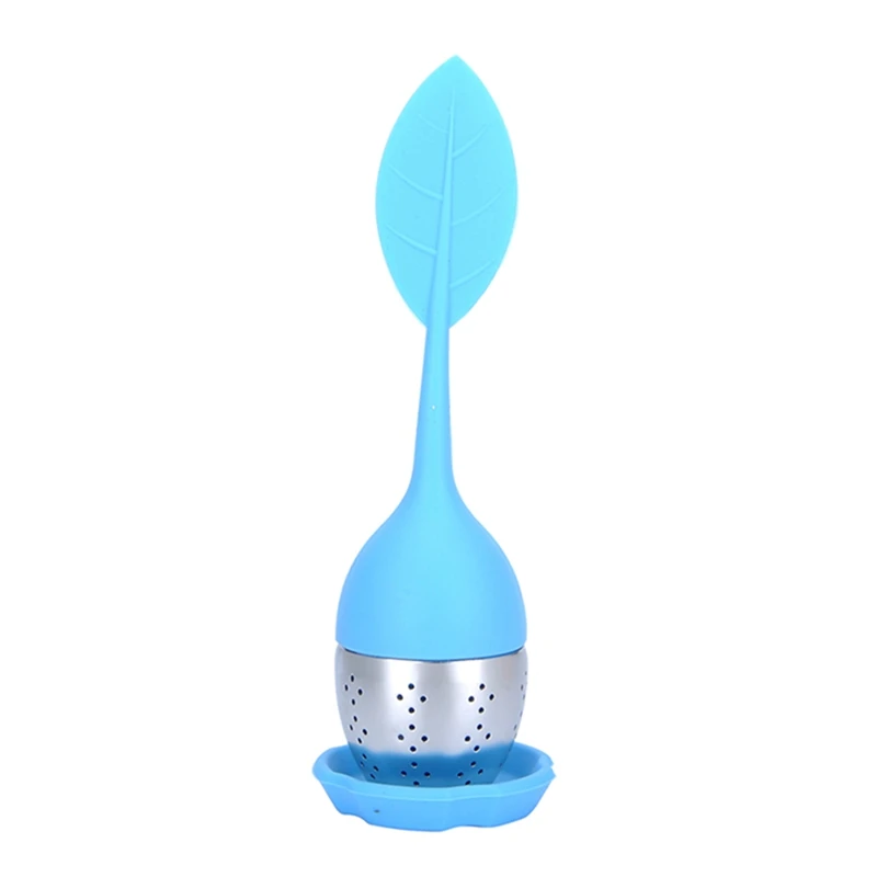 blue leaf infuser Ситечко для чая из нержавеющей стали ситечко для заварки трубы дизайн чай запирающий шар пряность для чая сетчатые инструменты для приготовления растительных шариков Мульти Стиль - Цвет: blue leaf infuser