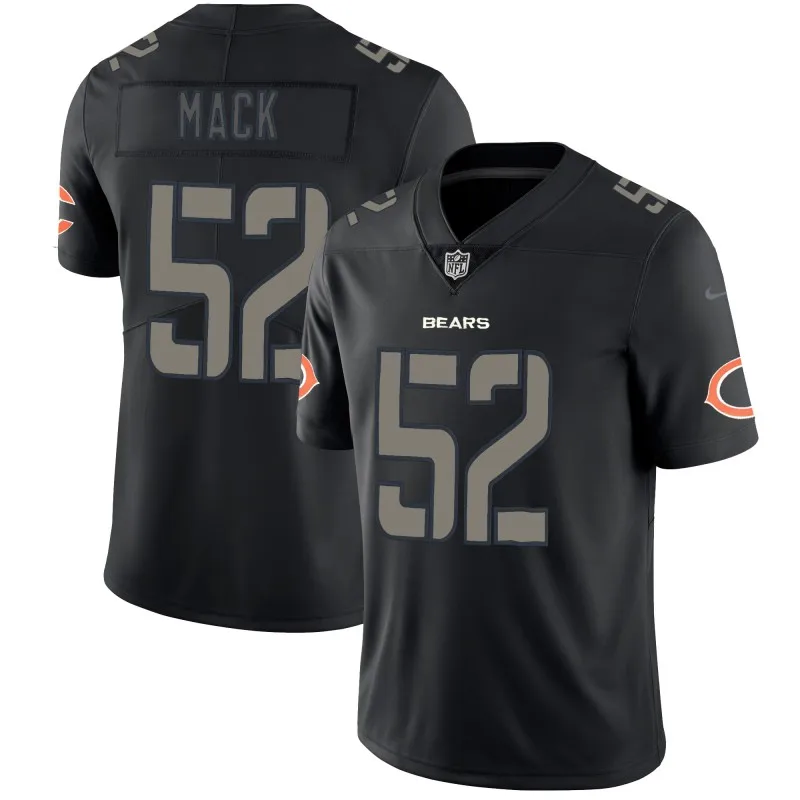 Chicago Khalil Mack Walter Payton Mitchell Trubisky Roquan Smith Howard Brian Urlacher игровая цветная спортивная одежда - Цвет: Бежевый