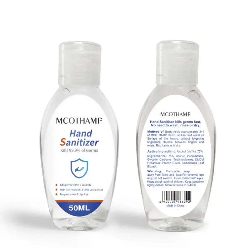 

50ml 75% Alcohol Disposable Hand Sanitizer Gel Anti-Bacteria Soap Disinfectant