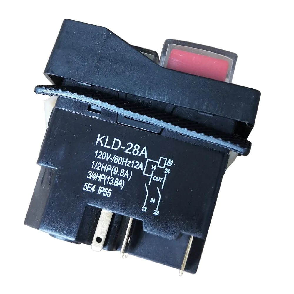 KLD-28A 120V 5Pin Electromagnetic Pushbutton Switch 2-