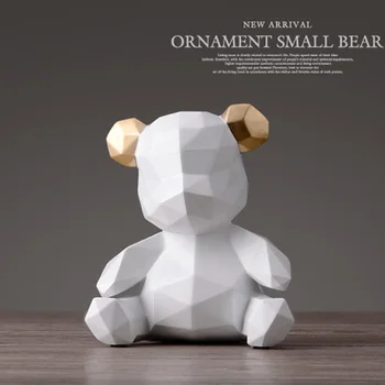 

NORDIC CREATIVE RESIN GEOMETRIC BEAR DECORATION CHILDREN'S ROOM DECORATION GIFT MODERN HOME LIVING ROOM DECORATIVE ORNAMENTS
