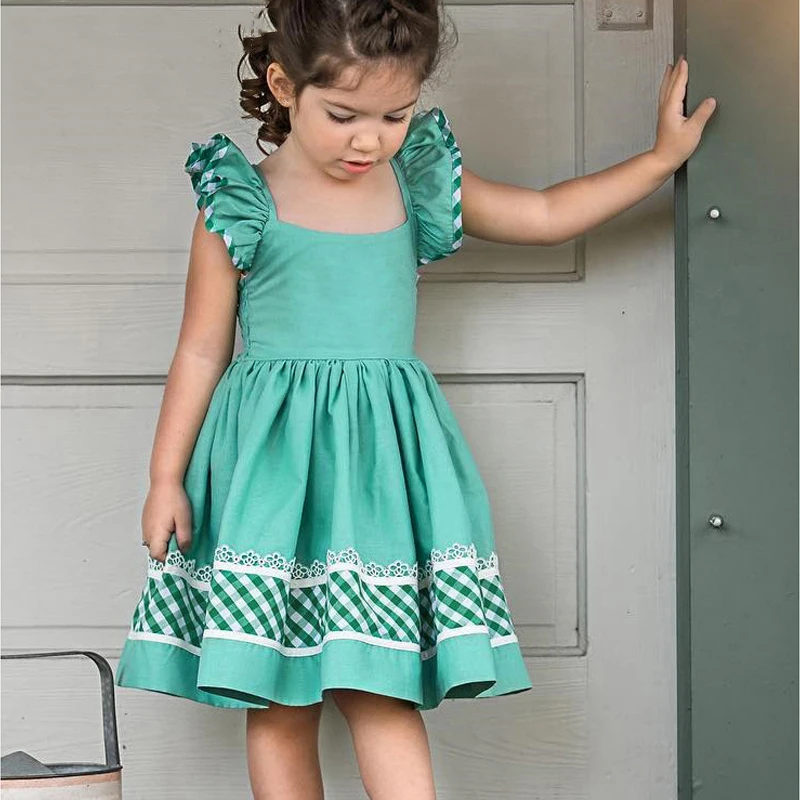 Платье для девочек, новое летнее детское платье, платье принцессы без рукавов для девочек, детская одежда