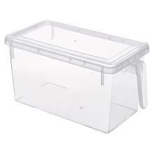 Kitchen Fridge Fresh Storage Box Refrigerator Plastic Crisper Container With Handle Food Fruit Vegetable Storage Cases