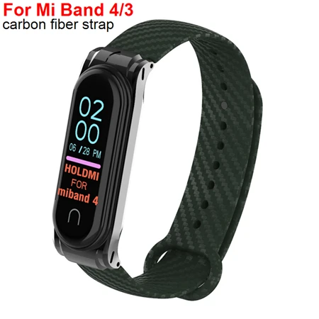 Цветной силиконовый ремешок mi Band 4 3 для mi Band 4 3 браслет из углеродного волокна для Xiaomi mi band 4 удлиненный спортивный ремешок mi Band 2 - Цвет: For Miband 4 3