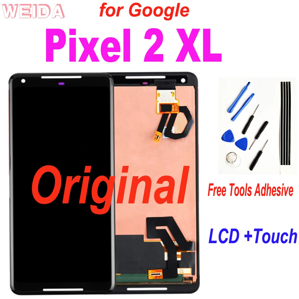 

Оригинальный ЖК-дисплей для Google Pixel 2 XL, ЖК-дисплей кодирующий преобразователь сенсорного экрана в сборе, Замена для Google Pixel2 XL Pixel 2XL, ЖК-дисплей