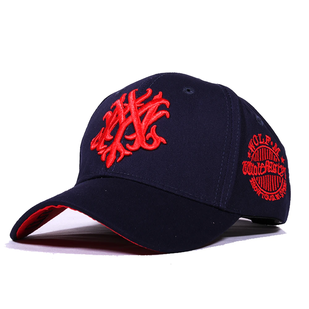 Men's Baseball Hat Wolf 3D Embroidery Cap Male Popular Snapback Women's Summer Hat Hip Hop CapsSports Sun Hat