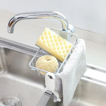 

Drain Rack Holder Storage Organizer Drying Shelf for Kitchen Sink Faucet Sponge Soap Cloth Estante de drenaje H99F