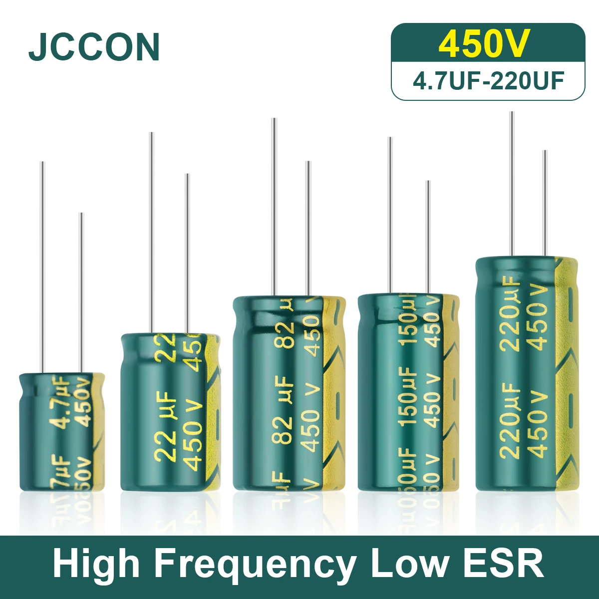 Алюминиевый электролитический конденсатор JCCON высокая частота низкий ESR 450 в 4 7