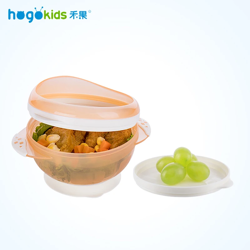 Hogokids набор детской чаши, тренировочная чаша, столовая посуда, обучающее блюдо на присоске, Детские тренировочные столовые приборы, чаша с крышкой, подарочная коробка