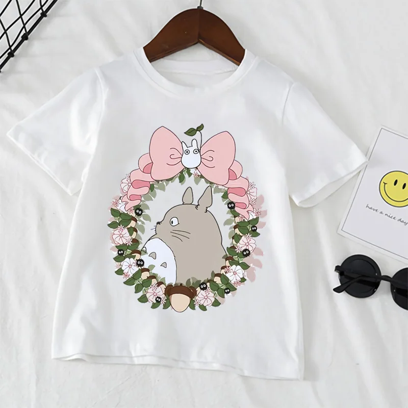 

Kawaii Summer Kids Anime Totoro Design T Shirt Boys Girls Casual Short Sleeve Tops Childrens Funny T-Shirt,YKP013