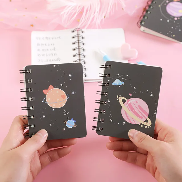 Dreamy Planet Flip Coil Notebook Students Portable Pocket Notebook Mini A7 Little Book 1