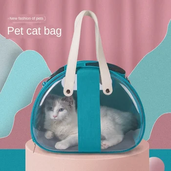 

New pet bag pet knapsack PVC Capsule cat bag out portable foldable pet dog travel bag carrier accessories pet supplies