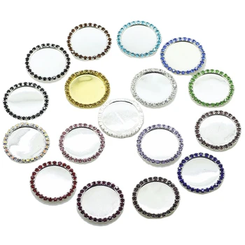 

100Pc Internal 25Mm Mixed Color Rhinestone Button Tray