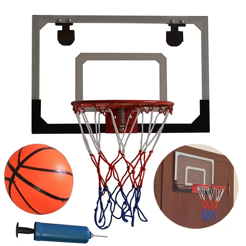 TransparentBackboardBasketballHoopSetDoorWallMountedHanging