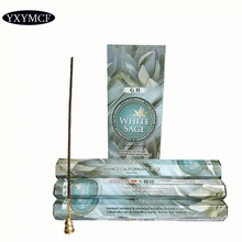 Цветочные Индийские благовония палочка белый шалфей Лаванда оригинальная индийская палочка благовония s палочка Буддийские принадлежности для домашнего декора