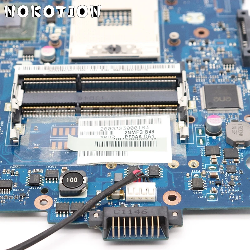 NOKOTION для Toshiba Satellite A665 A660 Материнская плата ноутбука K000125710 PHQAA LA-6831P основная плата HM65 DDR3 GT540M 1 Гб