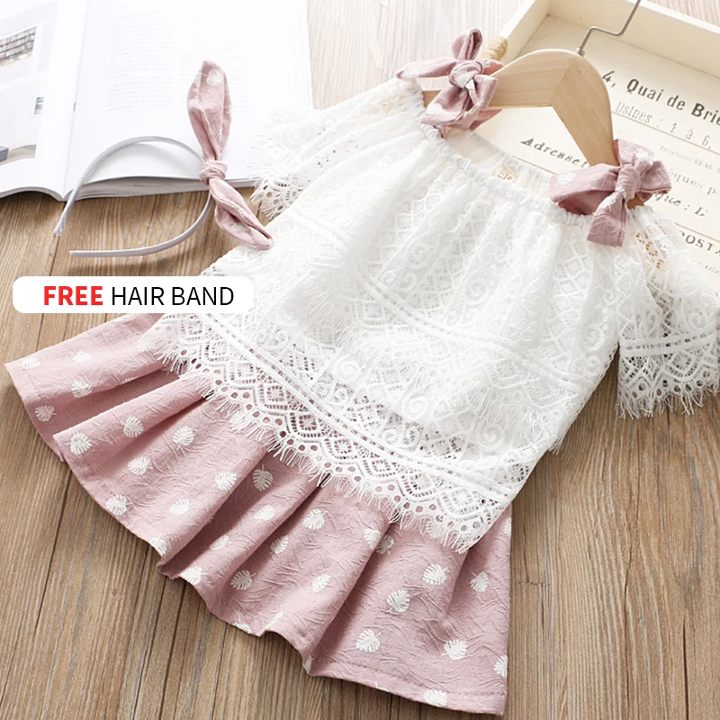 ax1057 pink Летний комплект для девочек, новые детские комплекты одежды без рукавов Топ в горошек с лямкой на шее для девочек+ шифоновые штаны комплекты одежды для девочек из 2 предметов - Цвет: ax1057 pink